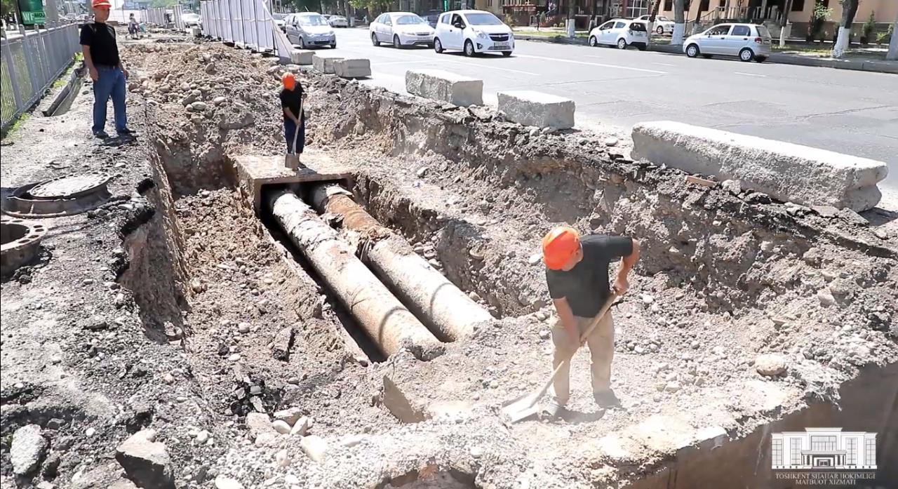 В Ташкенте начался ремонт труб и теплоизоляции (видео)