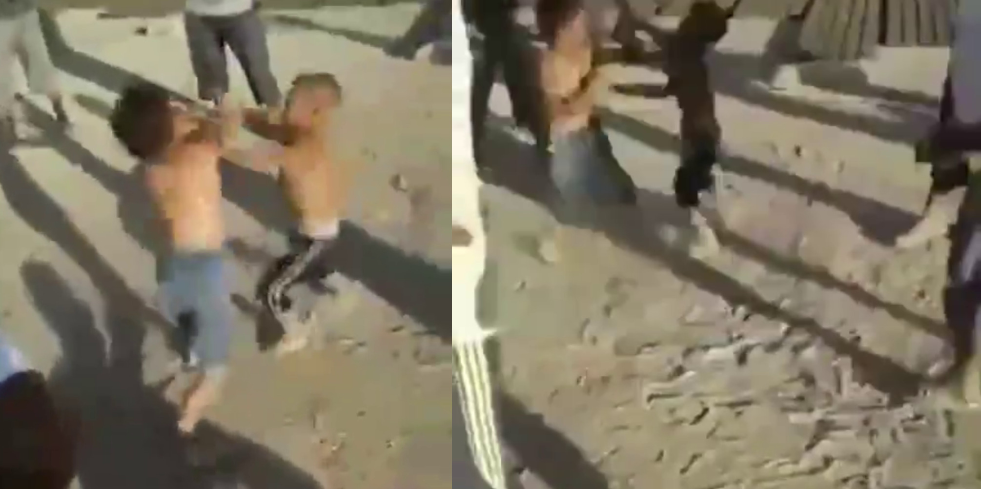 Мужчины снимали на видео драку малолетних детей