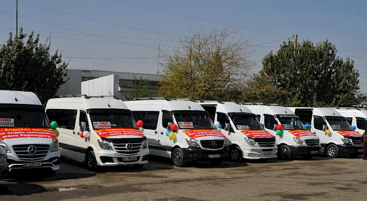 Андижан и Ош свяжет новый маршрут с современными микроавтобусами