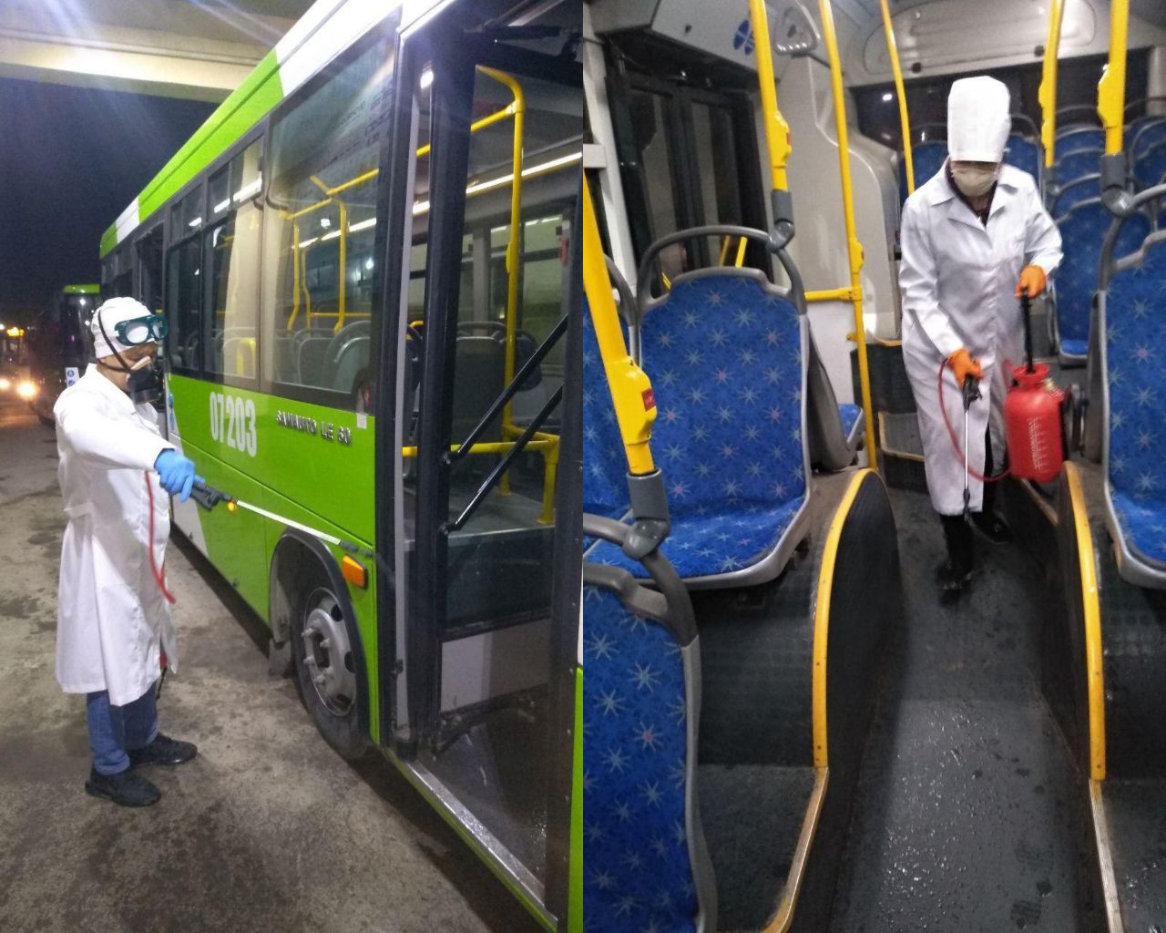 Ташкентские автобусы продезинфицируют 