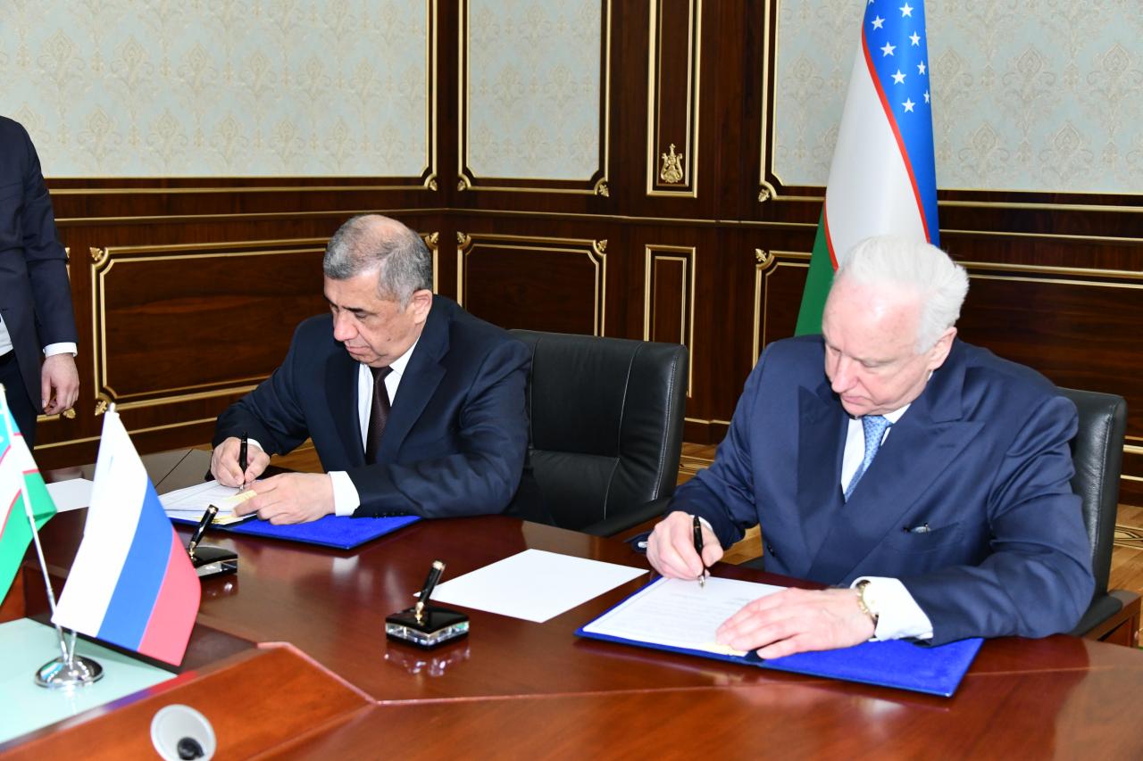 Встреча Генерального прокурора Республики Узбекистан с председателем Следственного комитета Российской Федерации 