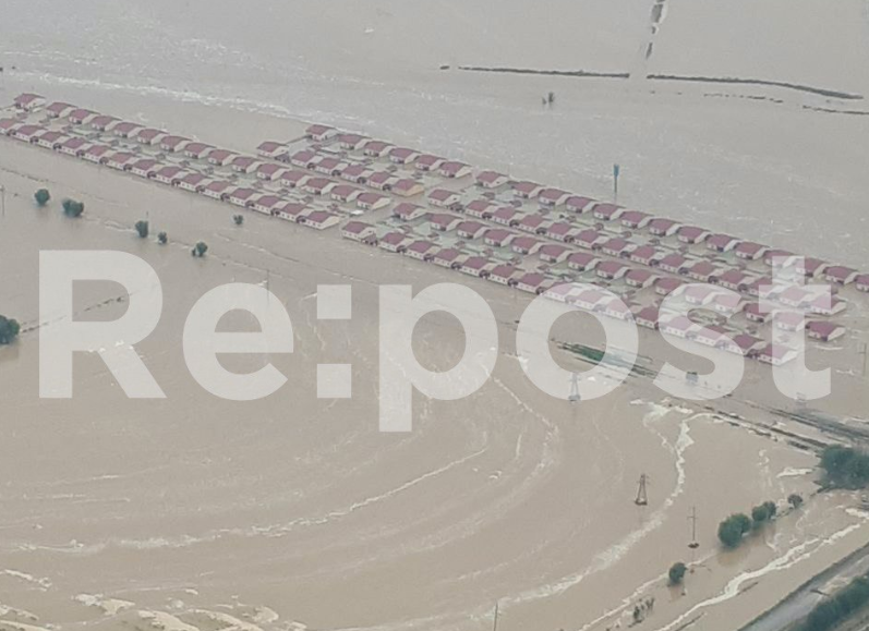 Опубликованы кадры потопа в Сырдарьинской области с воздуха 