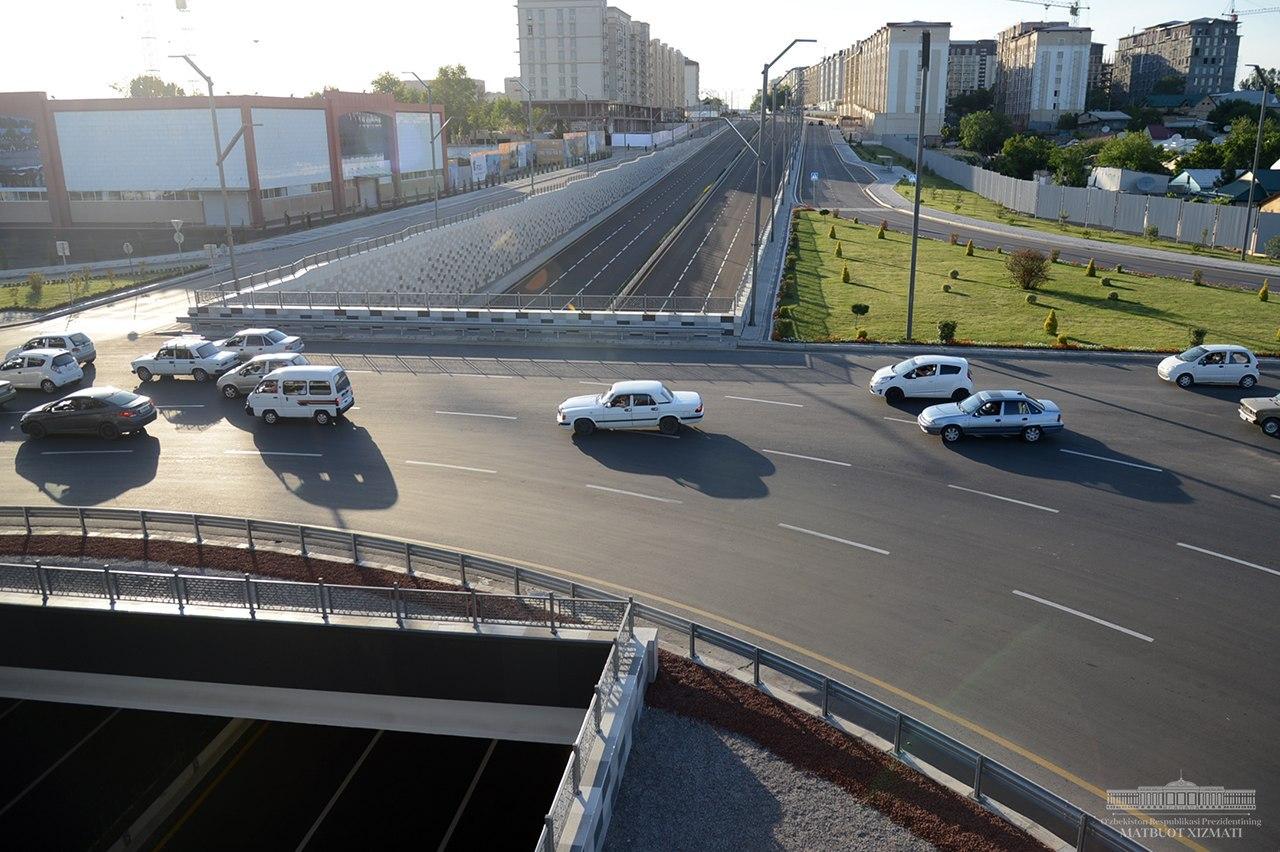В Ташкенте открылась трехуровневая транспортная развязка 