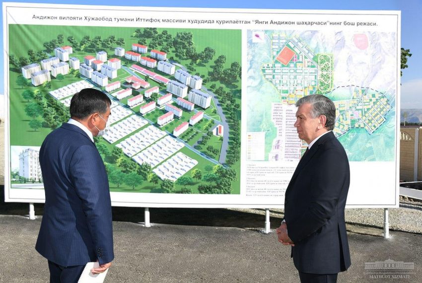 Президент раскритиковал качество строительных работ в Андижанской области