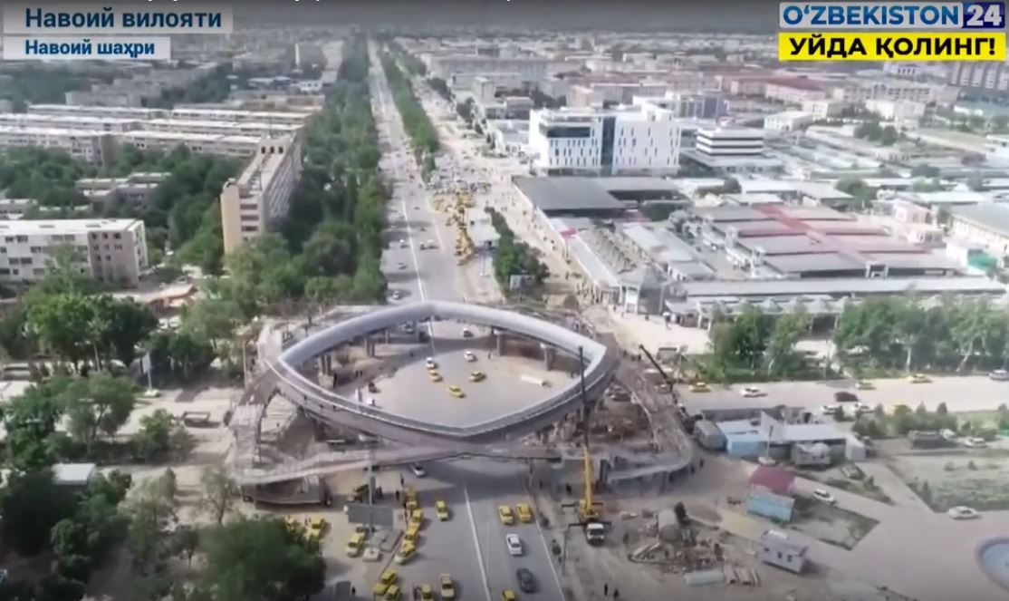 В Навои строится мега-мост для пешеходов стоимостью в 15 миллиардов сумов