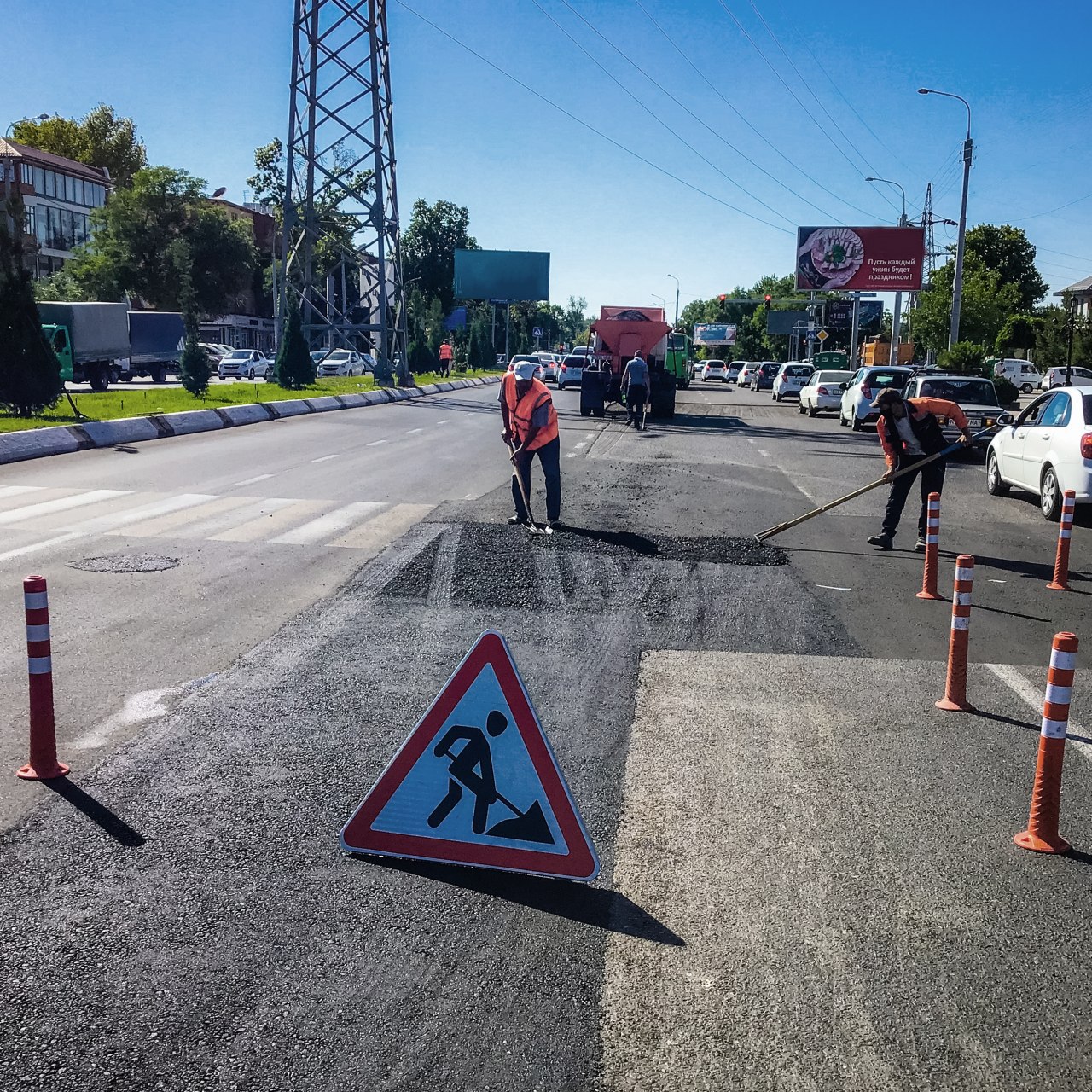 В Чиланзарском районе завершился ремонт дорог
