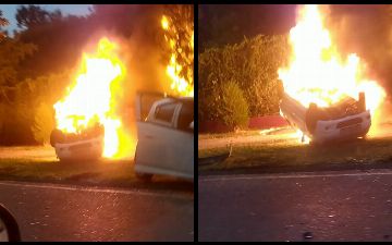 ГУВД раскрыли подробности ДТП со сгоревшей машиной возле Ботанического сада