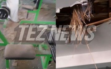 «Выбиты стекла и повреждены здания»: TezNews опубликовал эксклюзивное видео последствий взрыва в Гулистане