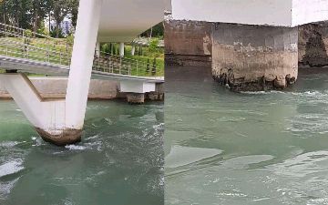 «Узбекистон темир йуллари» прокомментировали разрушающийся мост через канал Анхор