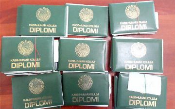 Утверждены государственные образцы документов, выдаваемых в профессиональных учебных заведениях Узбекистана