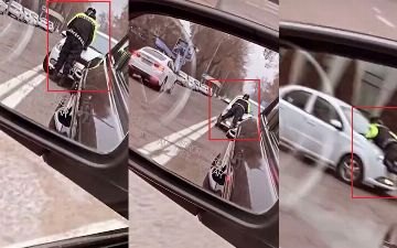Ташкентец прокатил на капоте своего авто сотрудника ДПС, который пытался его остановить