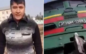 Тиктокер извинился перед узбекистанцами за видео, на котором лег под поезд