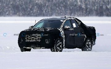 Первый пикап Hyundai замечен на испытаниях на замерзшем озере