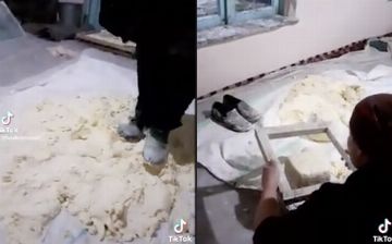 Изготовление курта ногами в Самаркандской области шокировало соцсети – видео