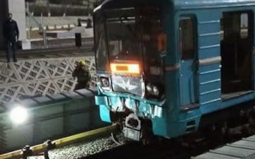 В Ташкентском метрополитене ударились два поезда 