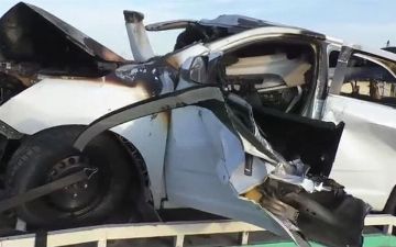 В Самаркандской области водитель «Кобальта» уснул за рулем и врезался в «КамАЗ». Есть погибшие