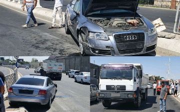 В Ташкенте случилась дорогая авария с участием Audi и грузовика