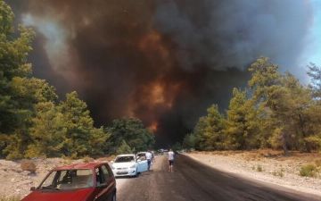 Лесные пожары вспыхнули в курортных регионах Турции - видео