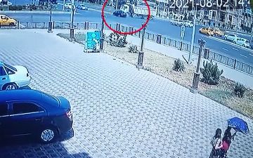 В Кашкадарьинской области грузовик на перекрестке протаранил «Нексию» - видео