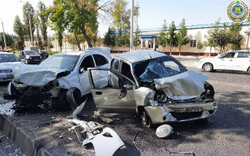 В Ташкенте очередная авария: столкнулись «Матиз» и «Нексия»