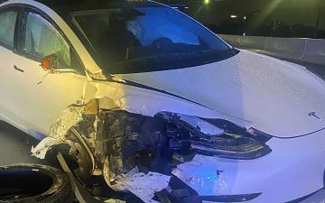 Tesla на автопилоте протаранила полицейский автомобиль – фото