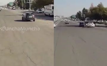 В Ташкенте водитель «Спарка» спровоцировал «Кобальт» сбить пешеходов и скрылся – видео