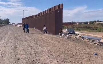 Четверо узбекистанцев были задержаны за незаконное пересечение американо-мексиканской границы - видео