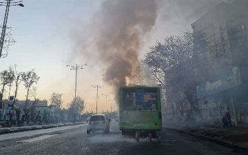В Ташкенте за неделю загорелся уже второй пассажирский автобус