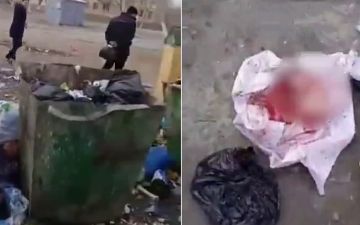 На мусорке в Ургенче обнаружили мертвого младенца