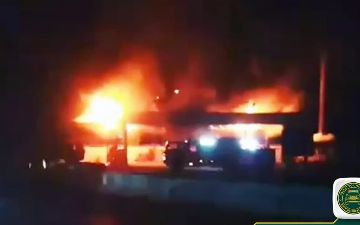 Горы в огне: на газовой заправке в Бостанлыкском районе случился пожар