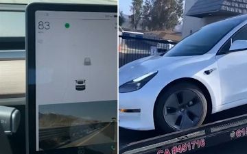 Вот, что случится с Tesla на скорости 130 км/ч — видео