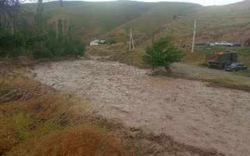 В Джизакской области прошел сель из-за сильных дождей — видео