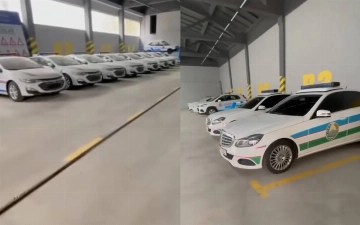 В сети попало видео гаража с «крутыми» служебными машинами ДПС