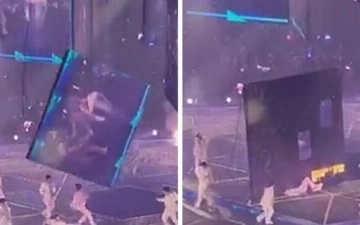 Экран раздавил танцоров во время концерта в Гонконге – видео
