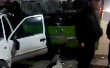 Jizzaxda avtobus va yettita mashina ishtirokida YTH sodir bo'ldi — video