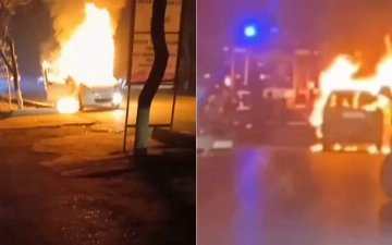 Farg'onada Matiz yonib ketishi oqibatida ayol va uning chaqalogʻi vafot etdi — video