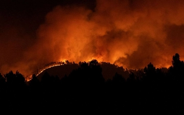 На востоке Испании из-за лесного пожара эвакуировали несколько сотен людей (видео)