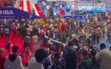 Болельщики якобы устроили массовую драку на финале ЧМ по боксу в Ташкенте (видео)