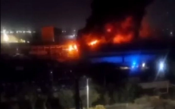 Появилось видео момента взрыва на складе в Сергели 