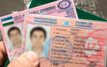 В Узбекистане водительские права старого образца с 1 января статут недействительны