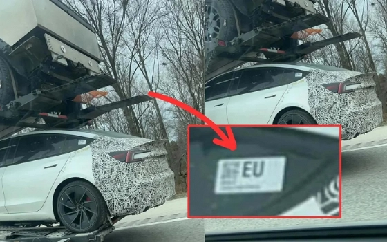 В сети появились живые фото новейшей Tesla Model 3 в версии Ludicrous