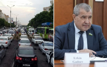 Сенатор связал пробки в Ташкенте с ежедневным наплывом машин из области