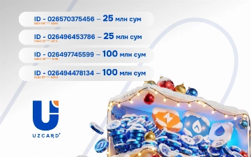 UZCARD разыграл 250 млн сумов в первом этапе второго сезона акции «Сезон удачи»