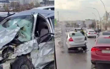 В Ташкенте произошла авария с участием четырех машин, есть пострадавшие