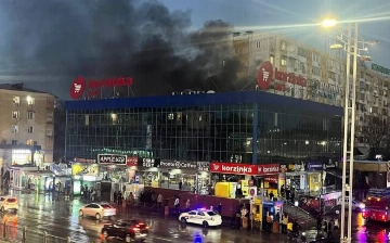 В Ташкенте произошел пожар в ТЦ возле станции метро «Новза»