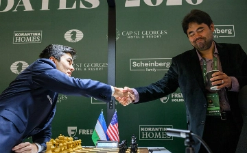 Турнир претендентов: Жавохир Синдаров сыграл вничью с Хикару Накамурой