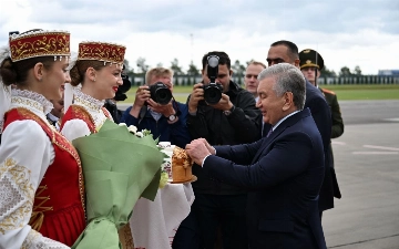 Как Шавката Мирзиёева встретили в Минске