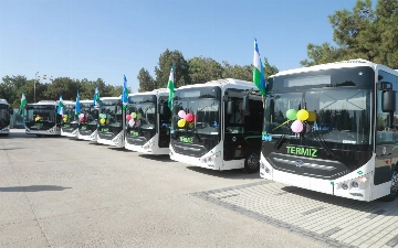 Termizda 30 ta yangi avtobus qatnovga chiqarildi