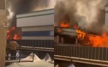 В Андижане произошел крупный пожар в общепите