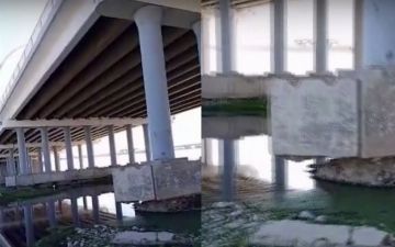 Мост через реку Чирчик пришел в негодность из-за гравийных экскаваторов – видео